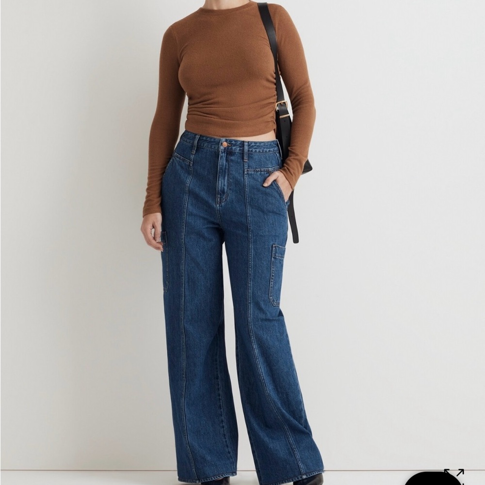 Madewell curvy baggy cargo jeans